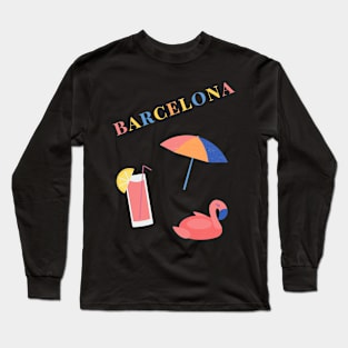 Barcelona Summer Vacation Essentials Long Sleeve T-Shirt